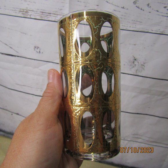 Set of Six MCM Culver Pisa Collins Glasses - Picture 5 of 8